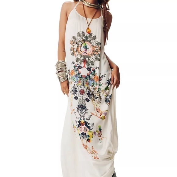 ak-oK Dresses & Skirts - AKOK Anamika Khanna Women's Printed Silk Slipdress - Large